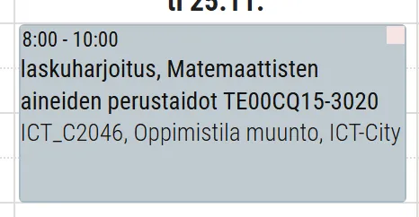 Lukkarikone 4 realization ID screenshot